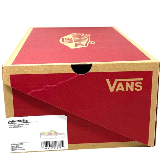 VANS Authentic Platform Shoes Pastel Picnic Canvas Multi Women Size VN0A5KXXPP5 - Picture 11 of 12